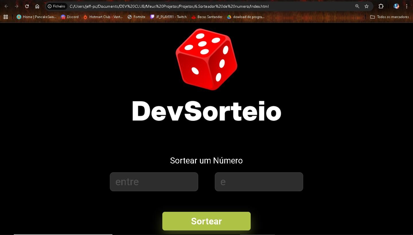 projeto Sorteador de Números